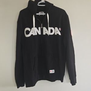 Canada Black Zip Up Sweater